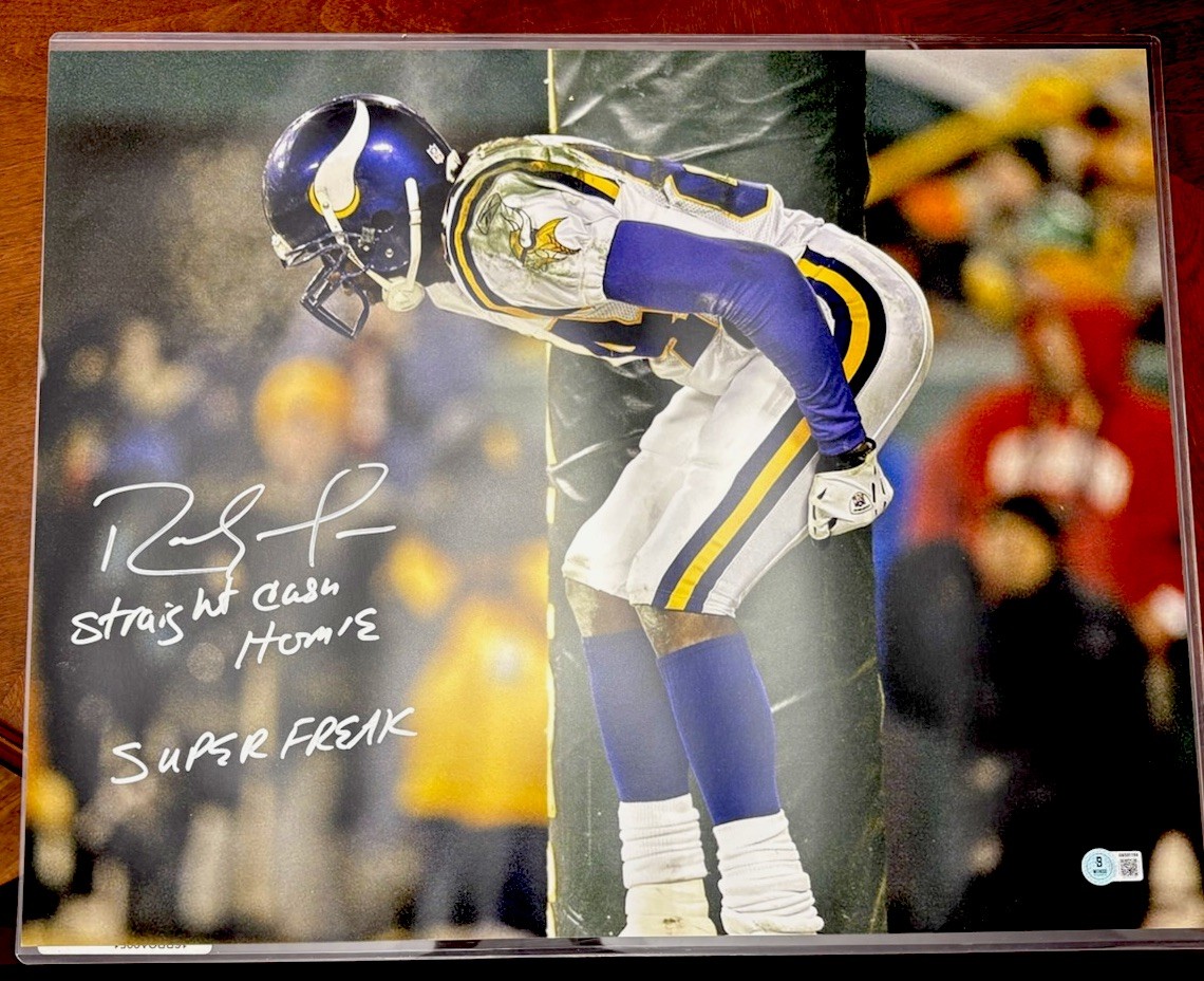 RANDY MOSS Autographed 16x20 Photo with Multiple Inscriptions BECKETT COA