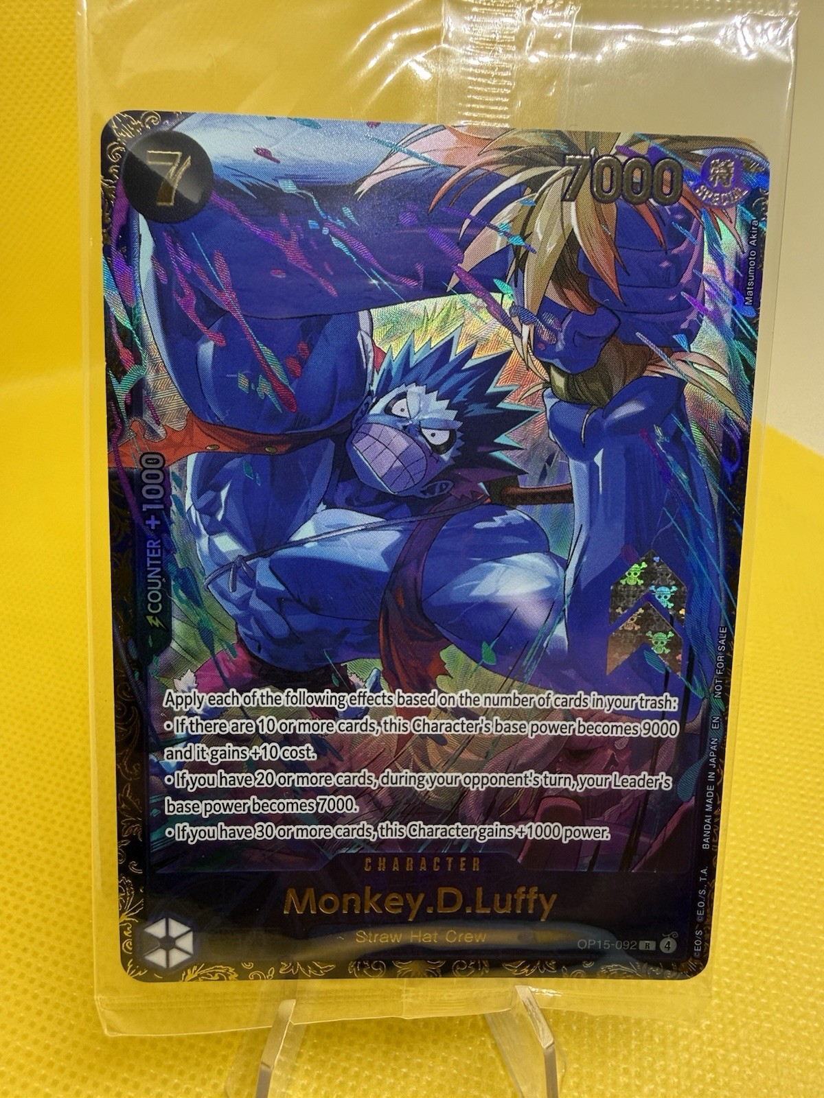 SEALED One Piece TCG Monkey D. Luffy OP15-092 Treasure Cup Top 64 Prize Card SEALED One Piece TCG Monkey D. Luffy OP15-092 Treasure Cup Top 64 Prize Card