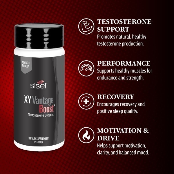 Sisel XY Vantage Boost Testosterone Support 120 Capsules - New 🚚FromUSA🚚