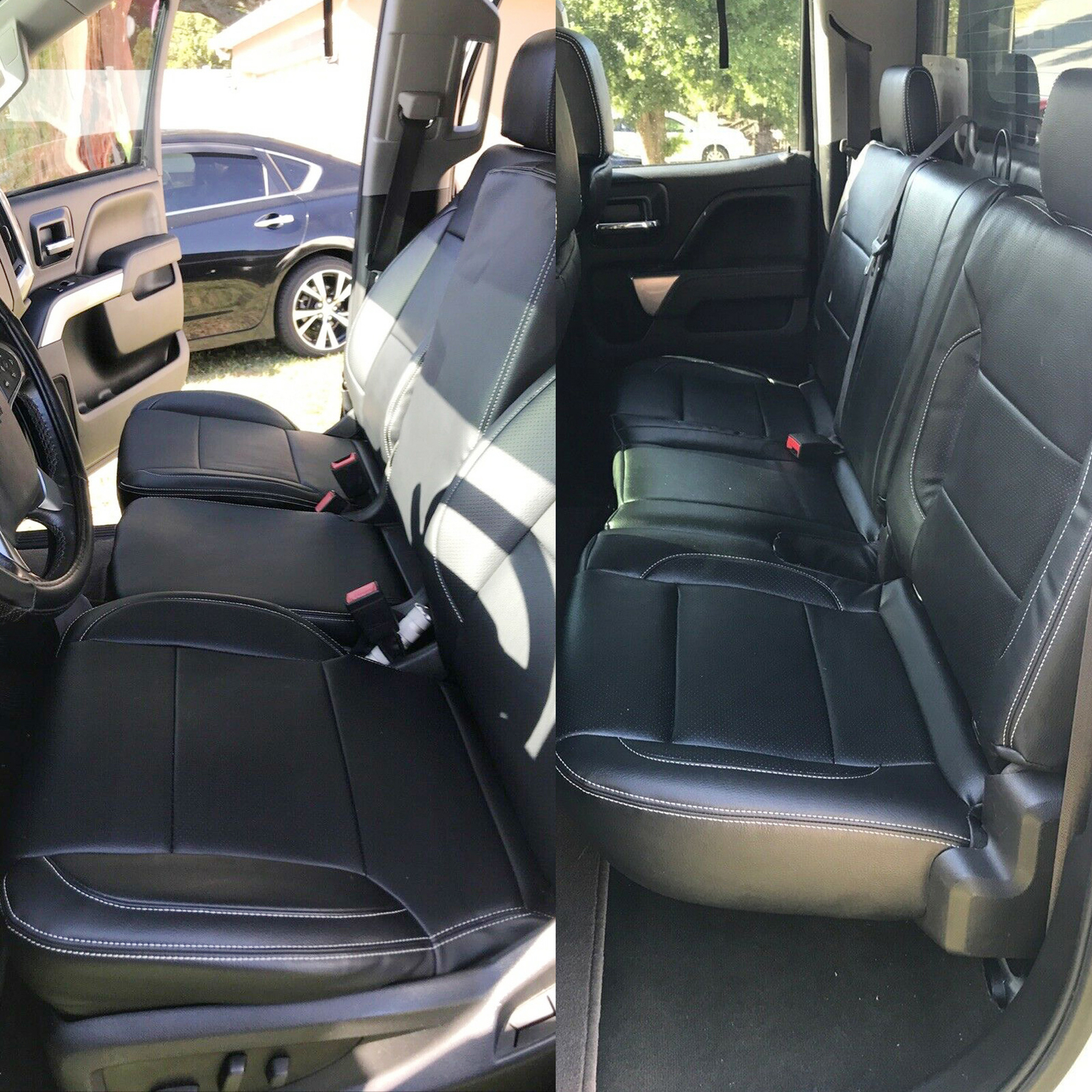 HECASA Complete Set Seat Covers For 14-18 Chevy Silverado LT DOUBLE Cab HECASA Complete Set Seat Covers For 14-18 Chevy Silverado LT DOUBLE Cab