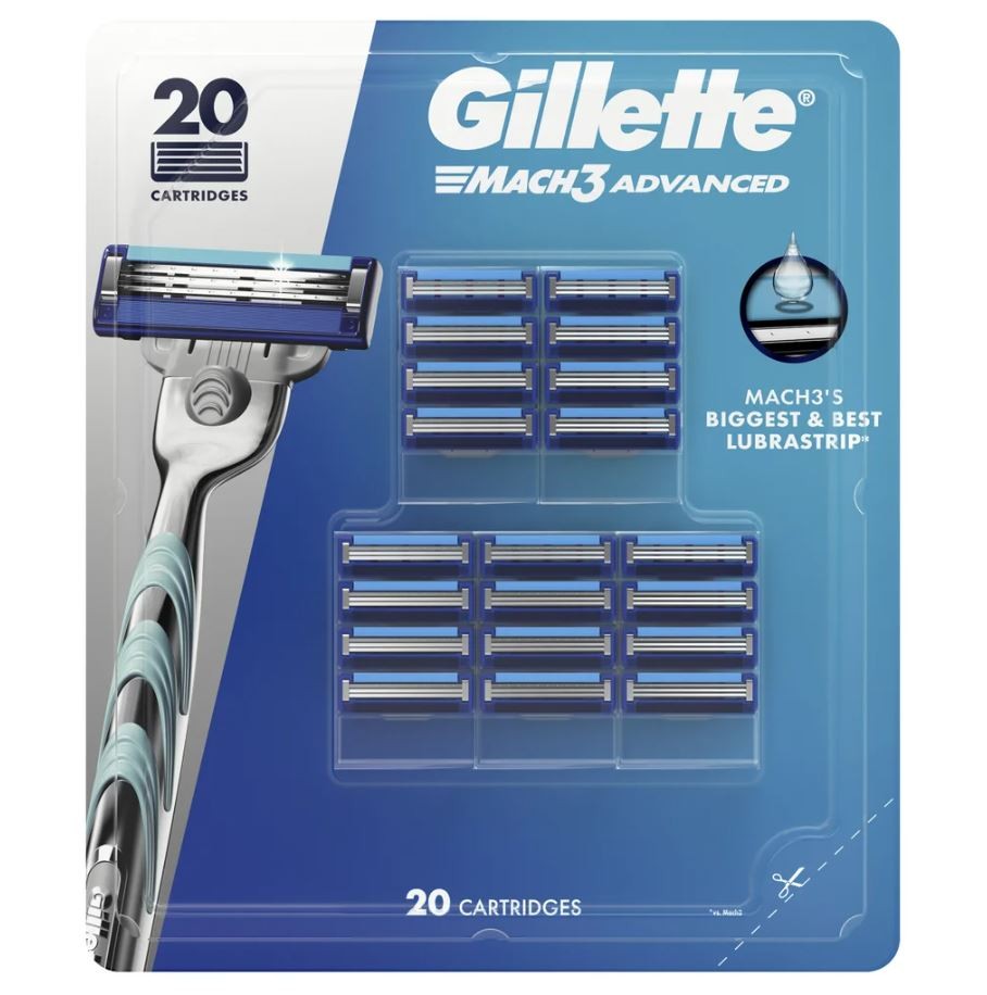 Gillette Mach3 Advanced Razor Blades – 20 Refill Cartridges Gillette Mach3 Advanced Razor Blades – 20 Refill Cartridges