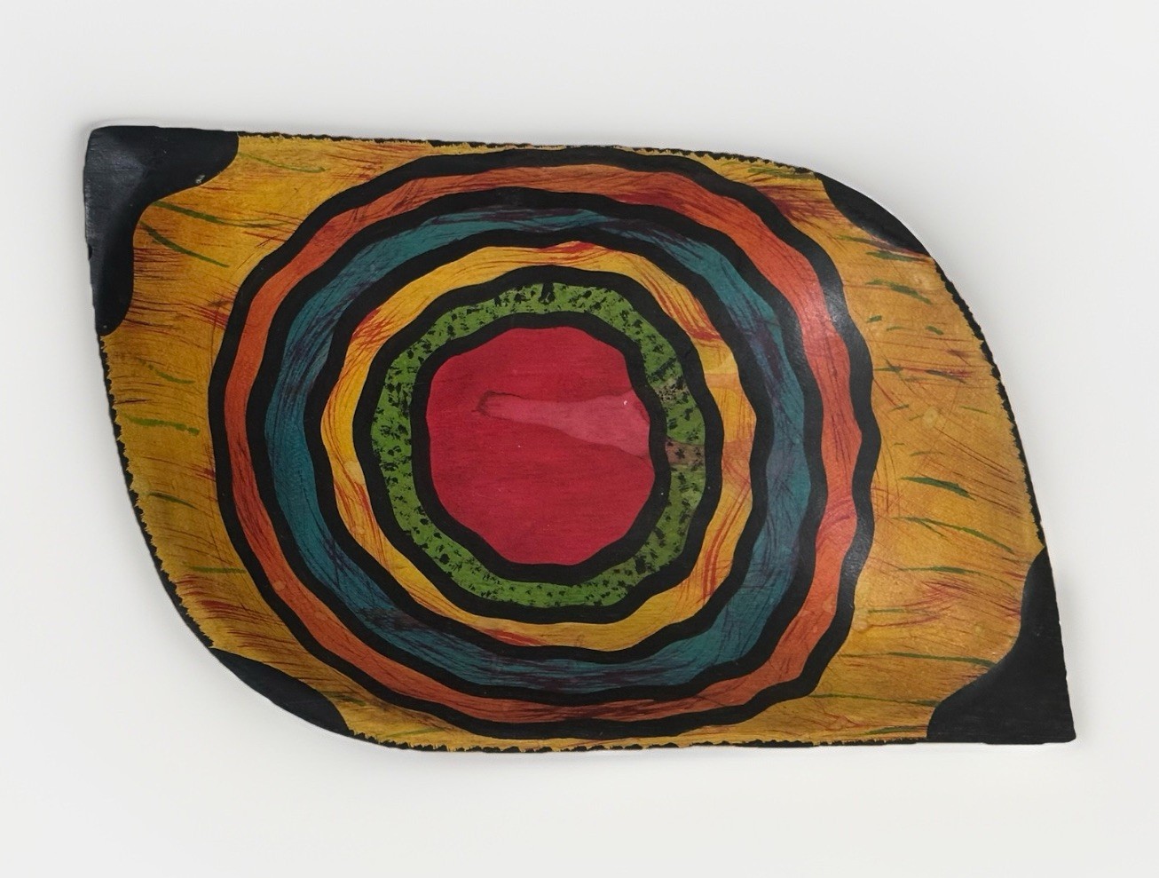 Vintage Hand Crafted Wood Decorative Fruit Bowl Tray 12”x8” Vintage Hand Crafted Wood Decorative Fruit Bowl Tray 12”x8”