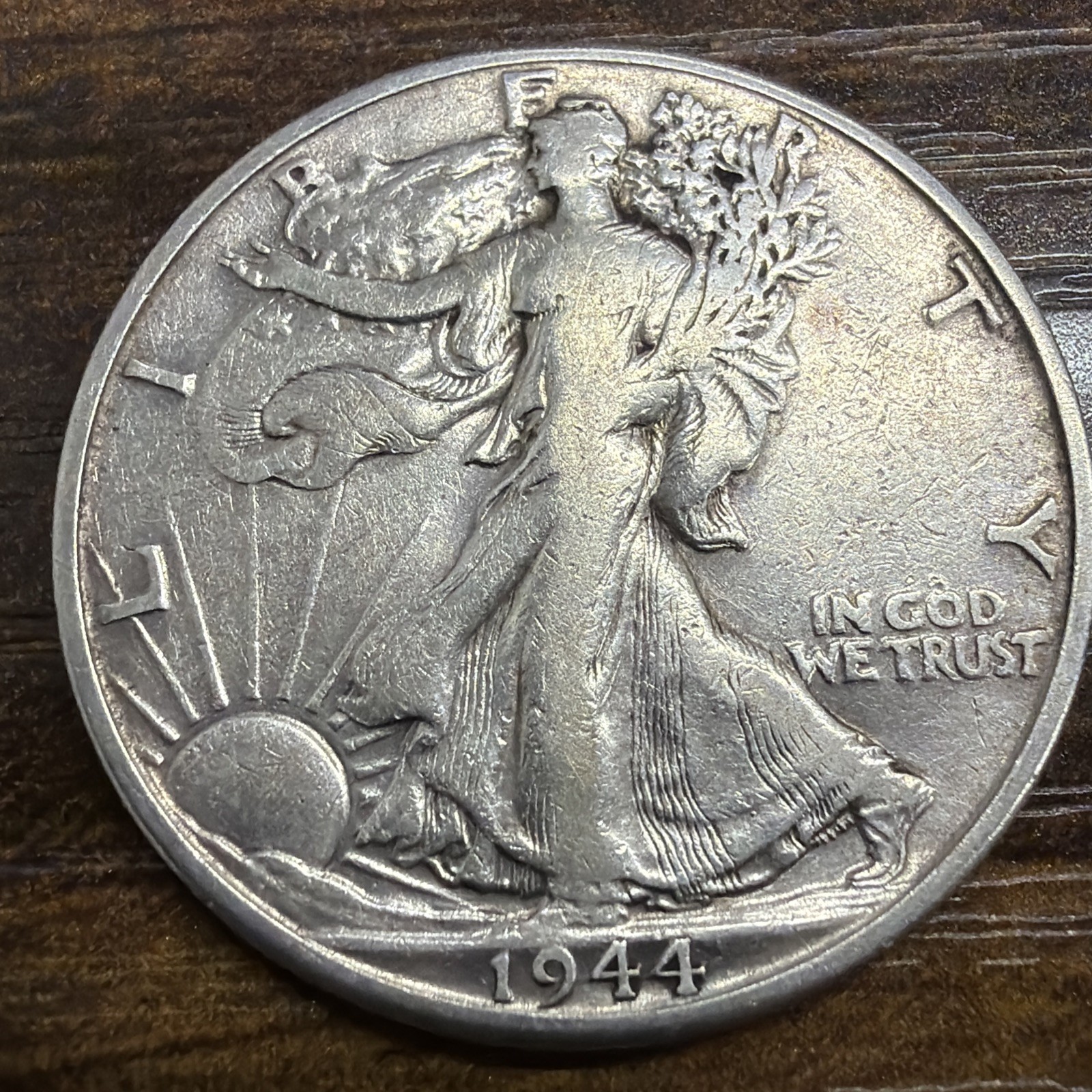 1944-D Walking Liberty Half Dollar Actual Coin Great Details
