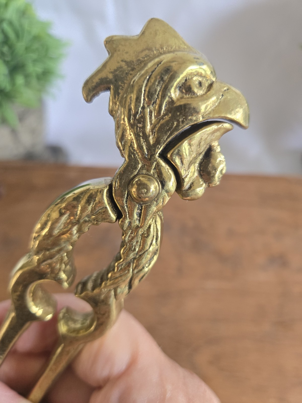 Vintage Solid Brass Rooster Nut or Crab Cracker 1970s Vintage Solid Brass Rooster Nut or Crab Cracker 1970s