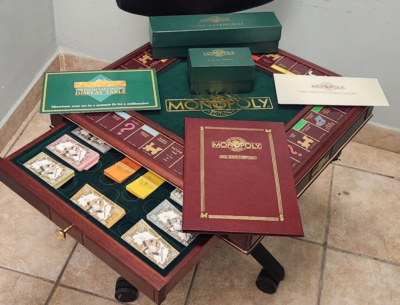 Franklin Mint Monopoly Collector’s Edition 1991 Open never played 