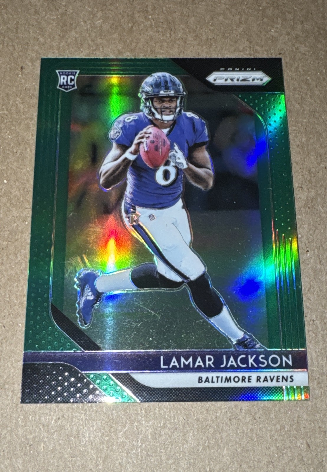 2018 Panini Prizm - Rookie Lamar Jackson #212 Green Prizm (RC)