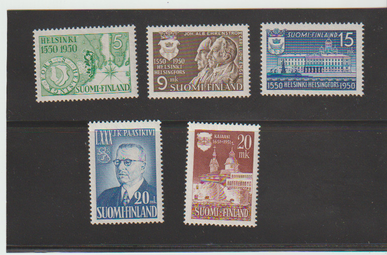 Finland Scott #297-301 Complete Set MNH Finland Scott #297-301 Complete Set MNH