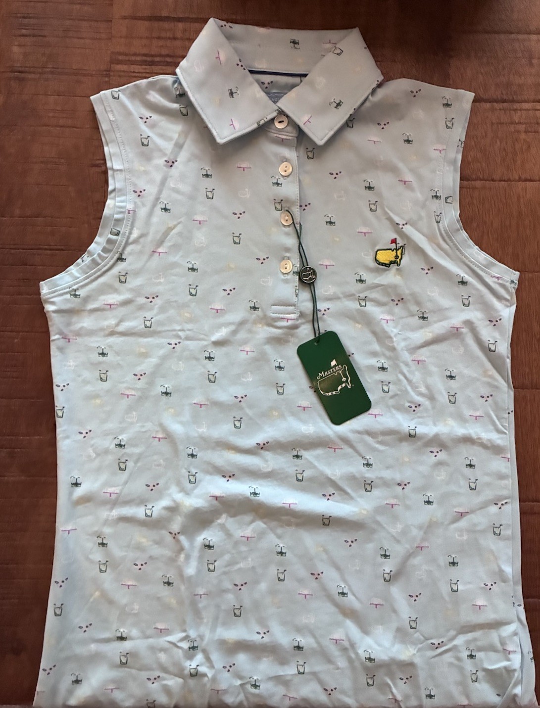 Masters Polo SLEEVELESS Magnolia Lane Masters Print - Brand New W Tag Women’s XS Masters Polo SLEEVELESS Magnolia Lane Masters Print - Brand New W Tag Women’s XS