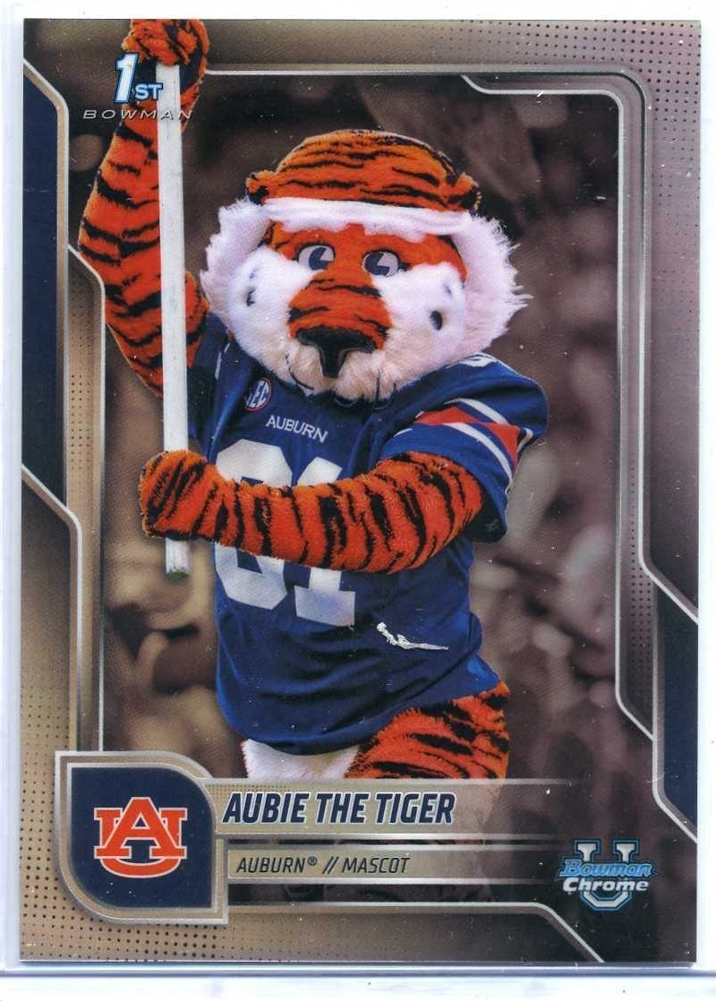 TOUGH PULL 2025 Bowman Chrome U Aubie the Tiger MASCOT REFRACTOR SP