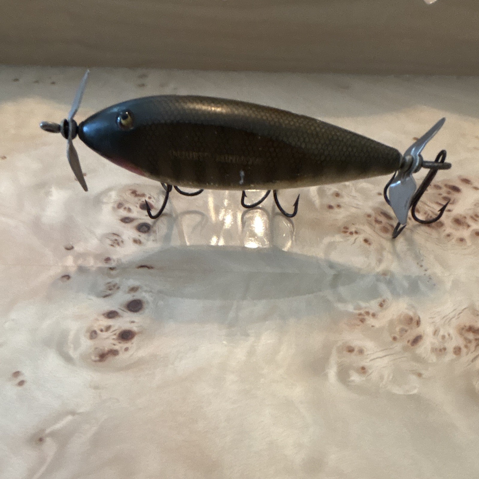 Heddon 1920 Original Vintage Wood Propeller Topwater Lure for Bass Freshwater