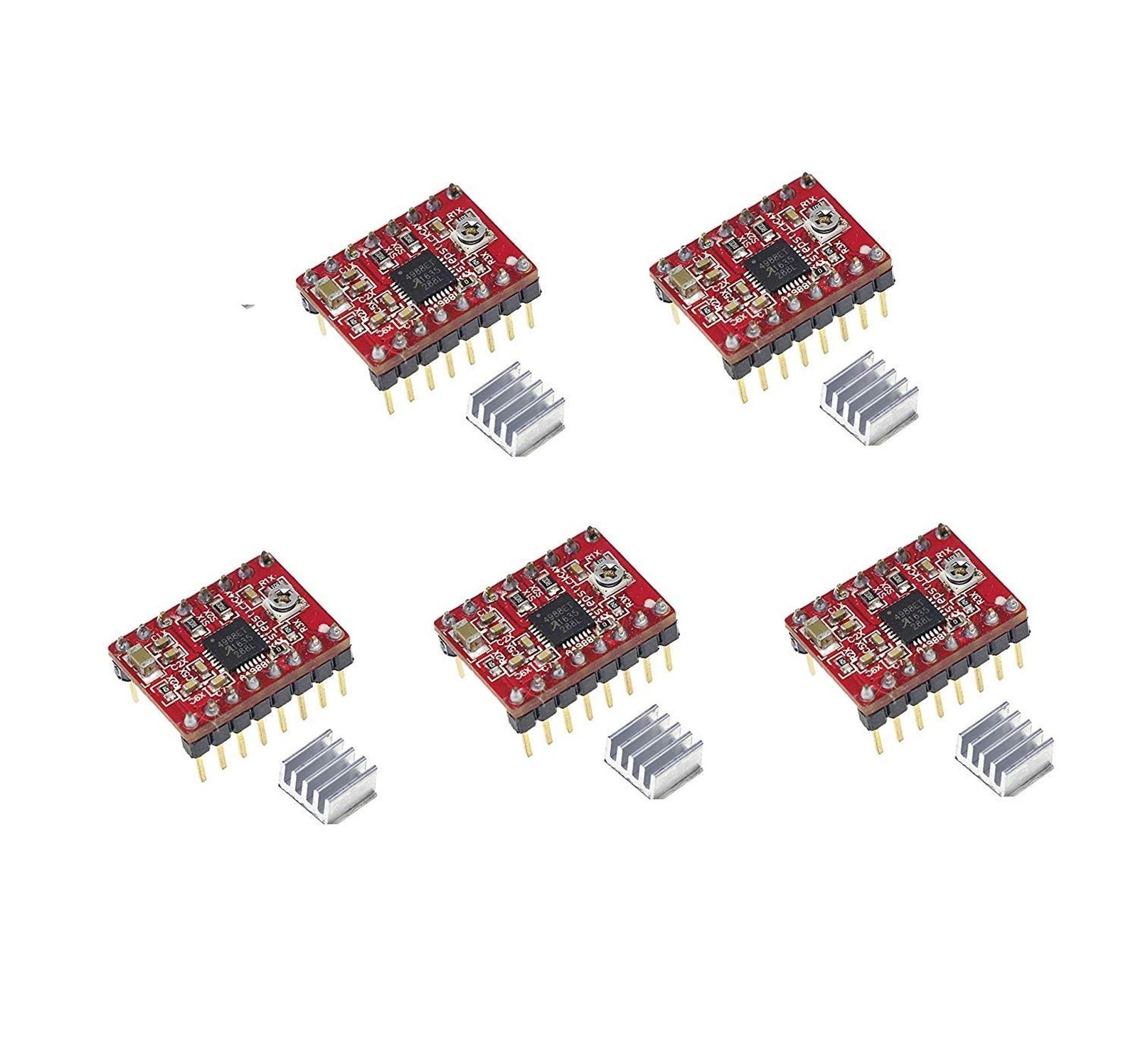 5pcs/lot Reprap Stepper Driver pololu A4988 Stepper Motor Driver Module with ... 5pcs/lot Reprap Stepper Driver pololu A4988 Stepper Motor Driver Module with ...