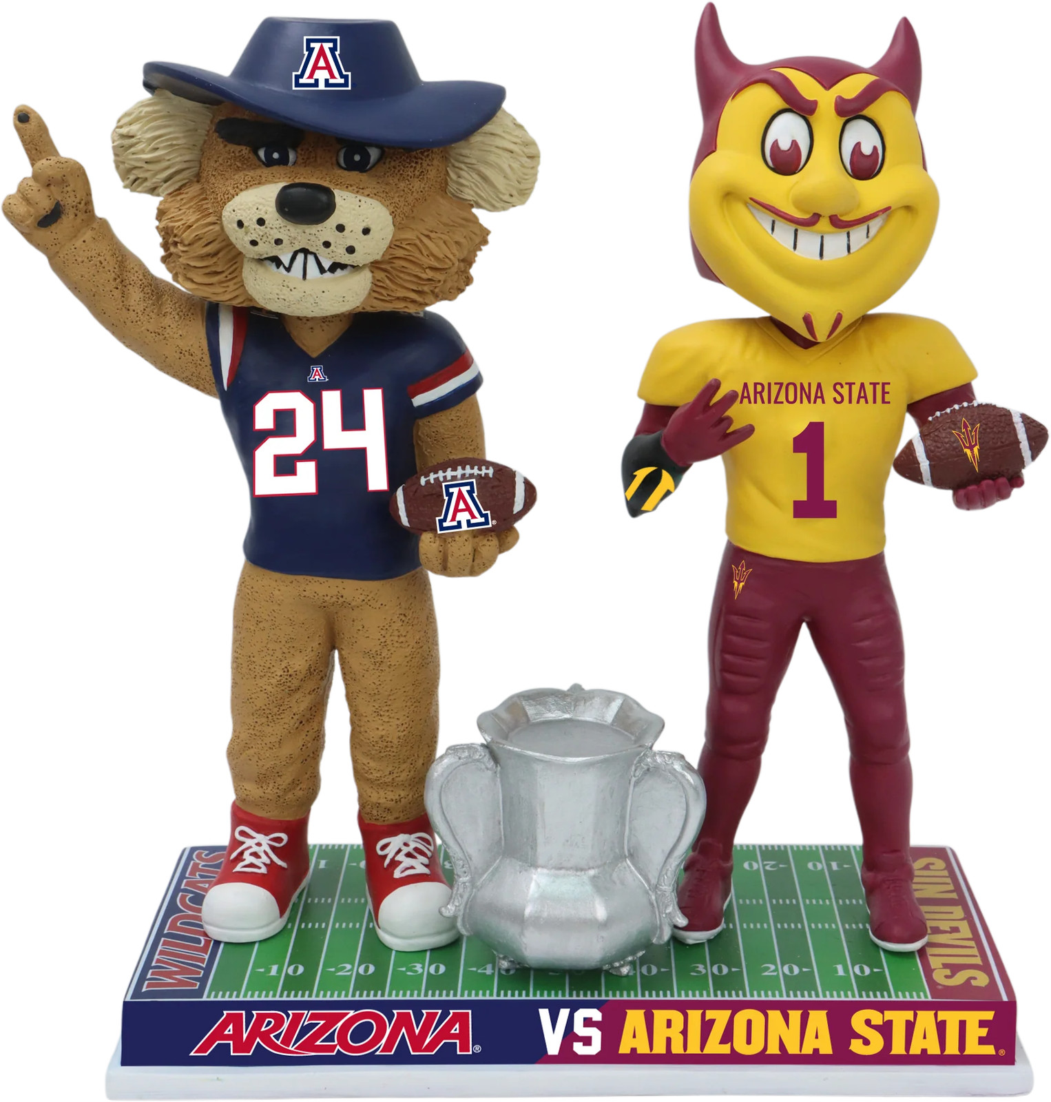 Arizona Wildcats vs. Arizona State Sun Devils Football Rivalry Bobblehead NCAA Arizona Wildcats vs. Arizona State Sun Devils Football Rivalry Bobblehead NCAA