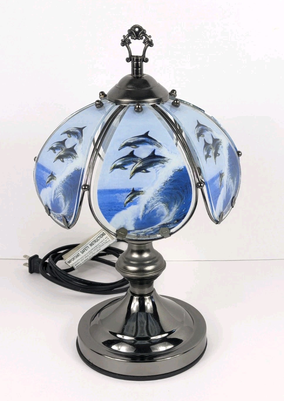 OK Lighting Vintage Touch Lamp Dolphin Design Table Touch Lamp 14.5\ OK Lighting Vintage Touch Lamp Dolphin Design Table Touch Lamp 14.5\