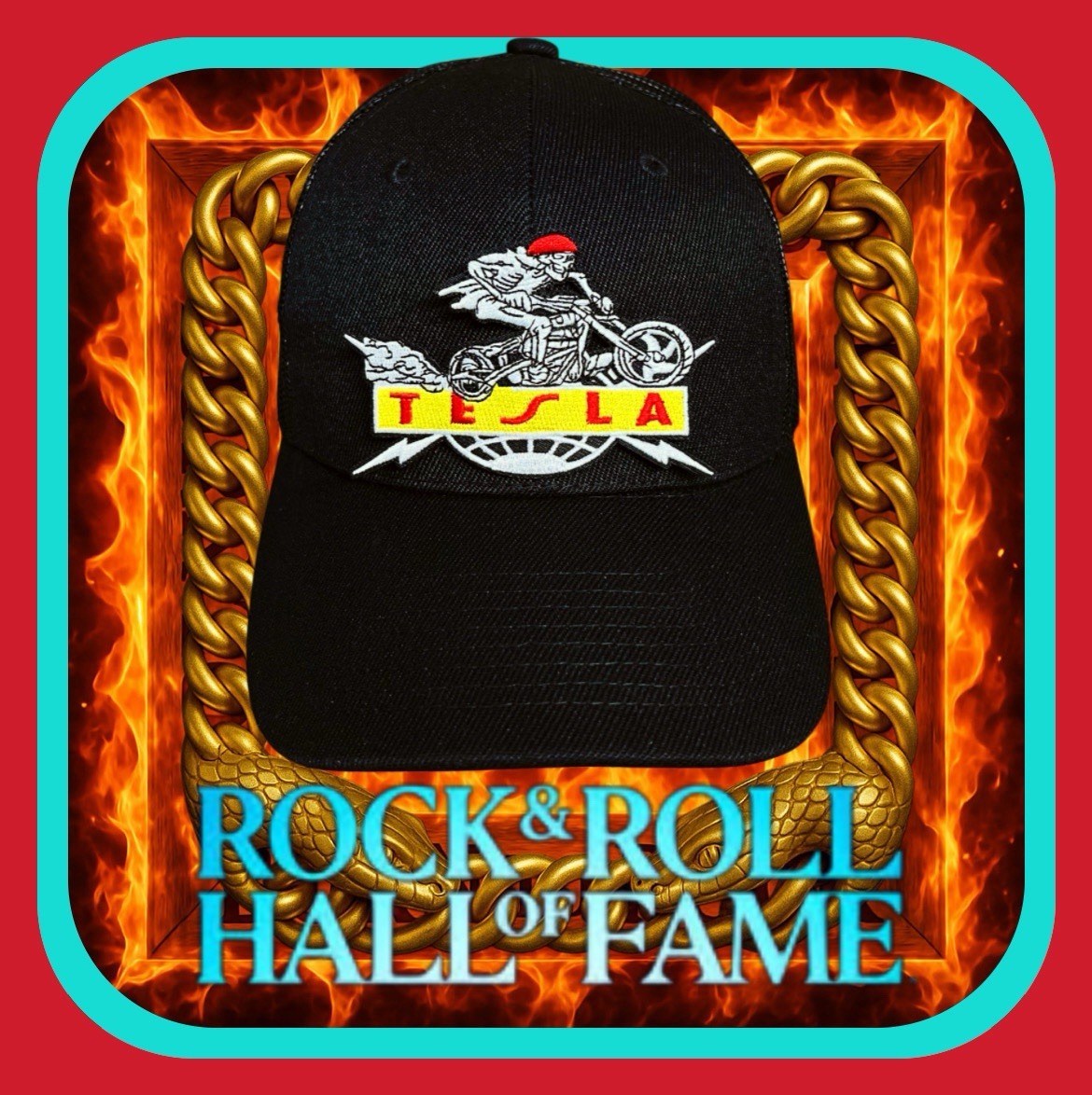 TESLA HANG TOUGH PATCHED REG. BASEBALL CAP VELCROBACK