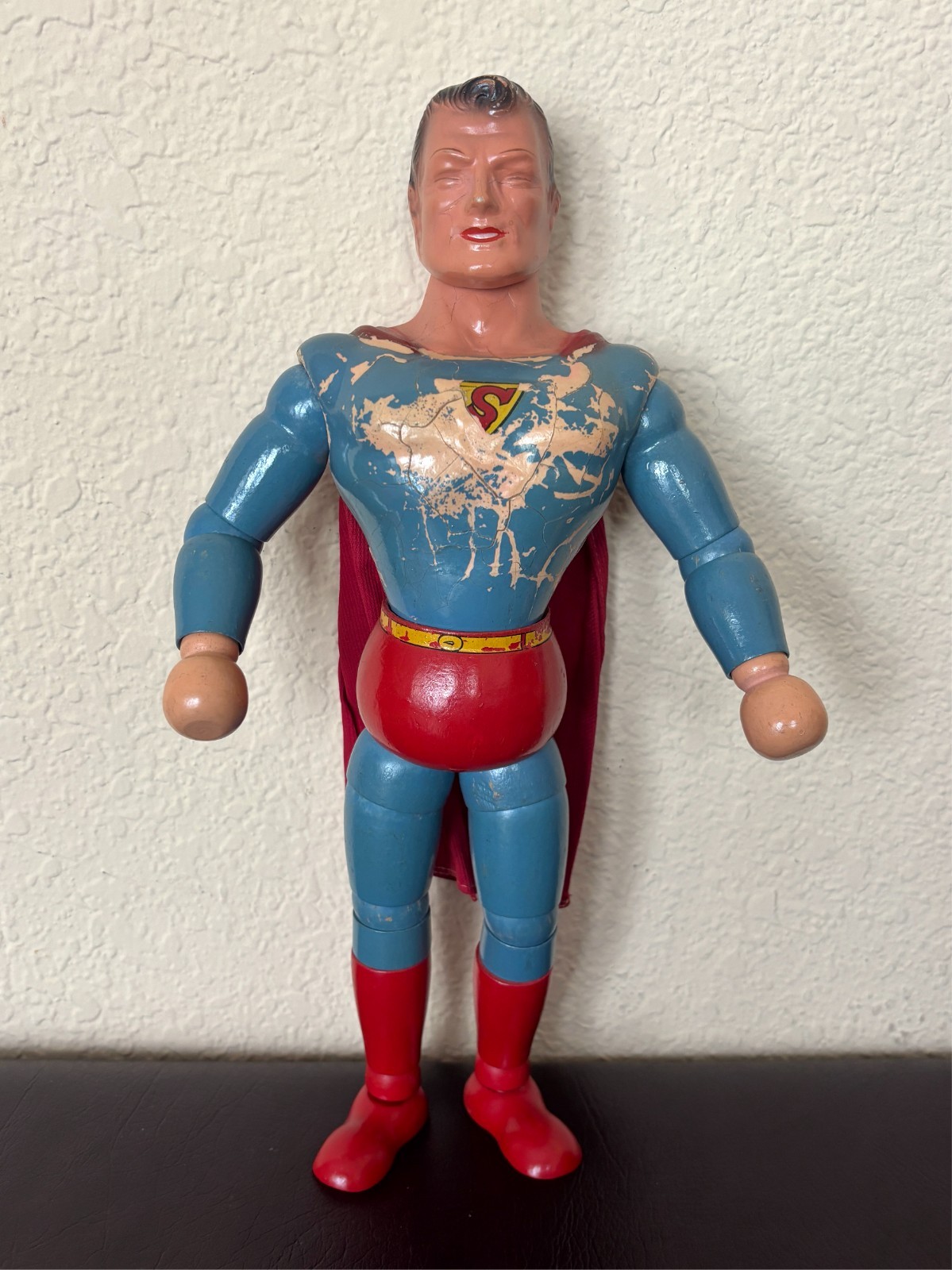 RARE 1939-40 Ideal Toy SUPERMAN Jointed Wood Doll RARE 1939-40 Ideal Toy SUPERMAN Jointed Wood Doll