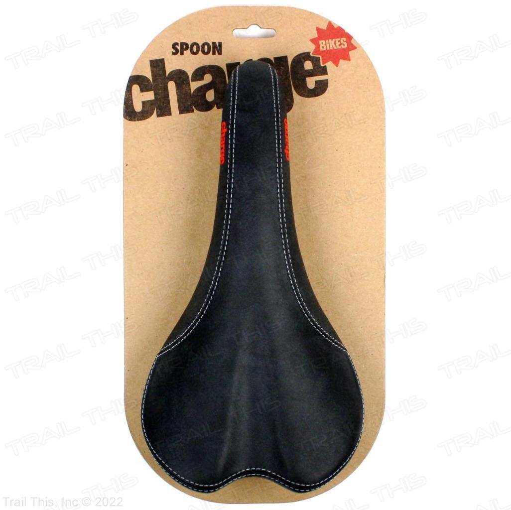 Charge Spoon Bike Saddle Black CrMo Rails Pressure Relief Lightweight Road MTB Charge Spoon Bike Saddle Black CrMo Rails Pressure Relief Lightweight Road MTB