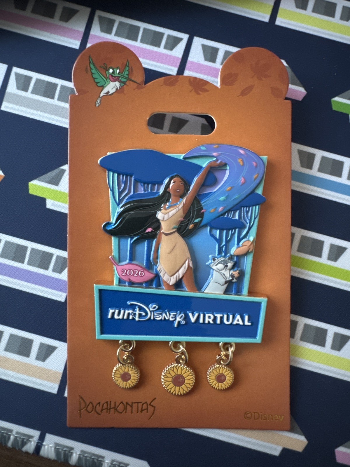 2026 runDisney Virtual Series Pocahontas Dangle Pin - Disney Pin Trading NEW 2026 runDisney Virtual Series Pocahontas Dangle Pin - Disney Pin Trading NEW