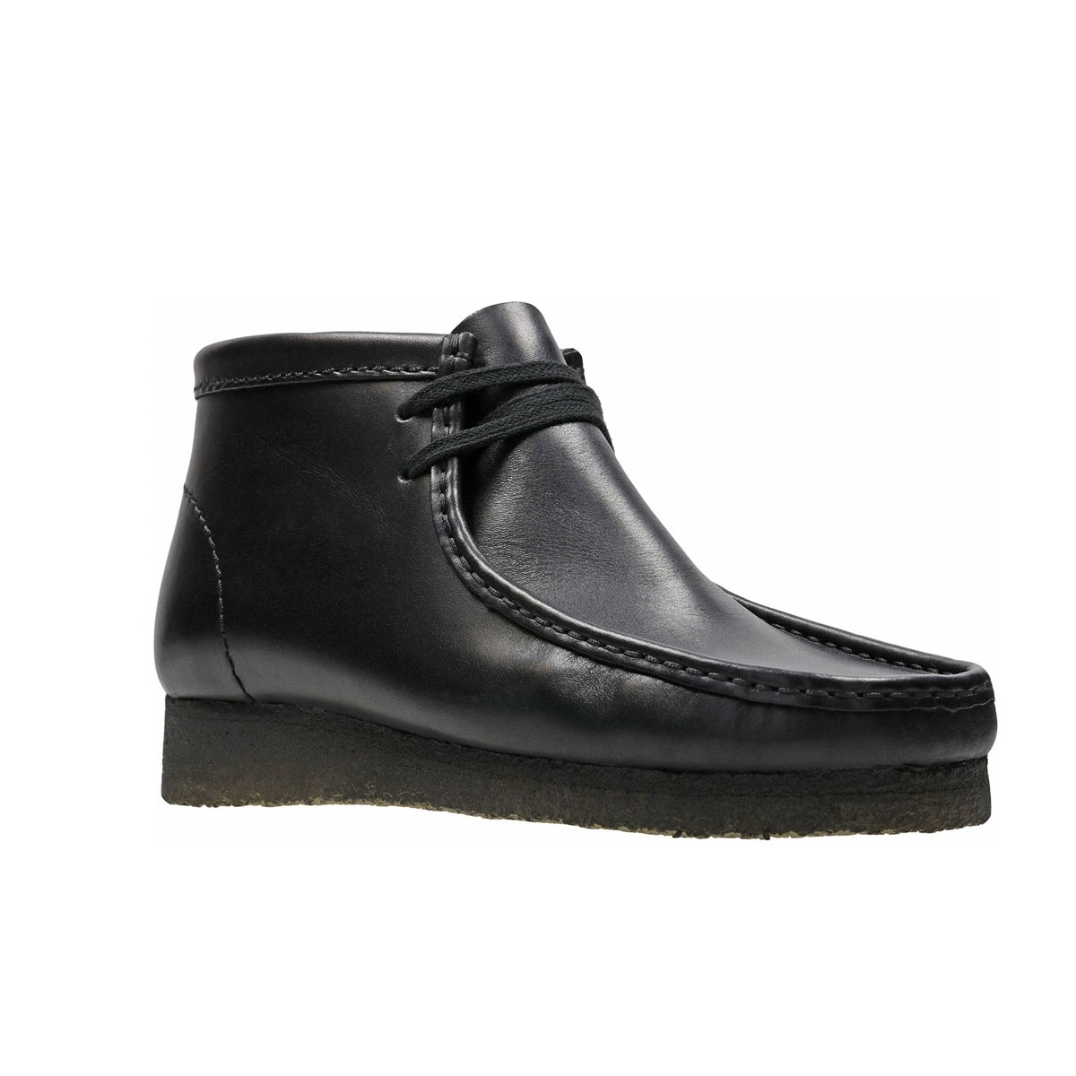 Clarks Men's Black Leather Wallabee Boots 2615551