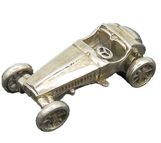 925 Sterling Silver Vintage Shiny Old Fashioned Toy Car (SPINS) TR2749 925 Sterling Silver Vintage Shiny Old Fashioned Toy Car (SPINS) TR2749