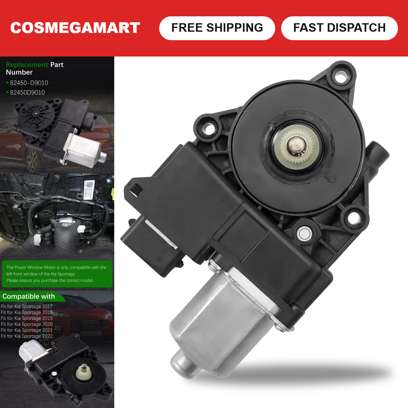 Power Window Motor Front Left Driver Side Replacement for Easy Installation Power Window Motor Front Left Driver Side Replacement for Easy Installation