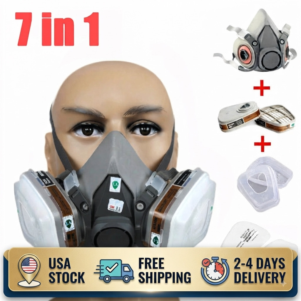 PRO 6200 Half Face Gas Mask Cover Painting Spraying Respirator Work Facepiece