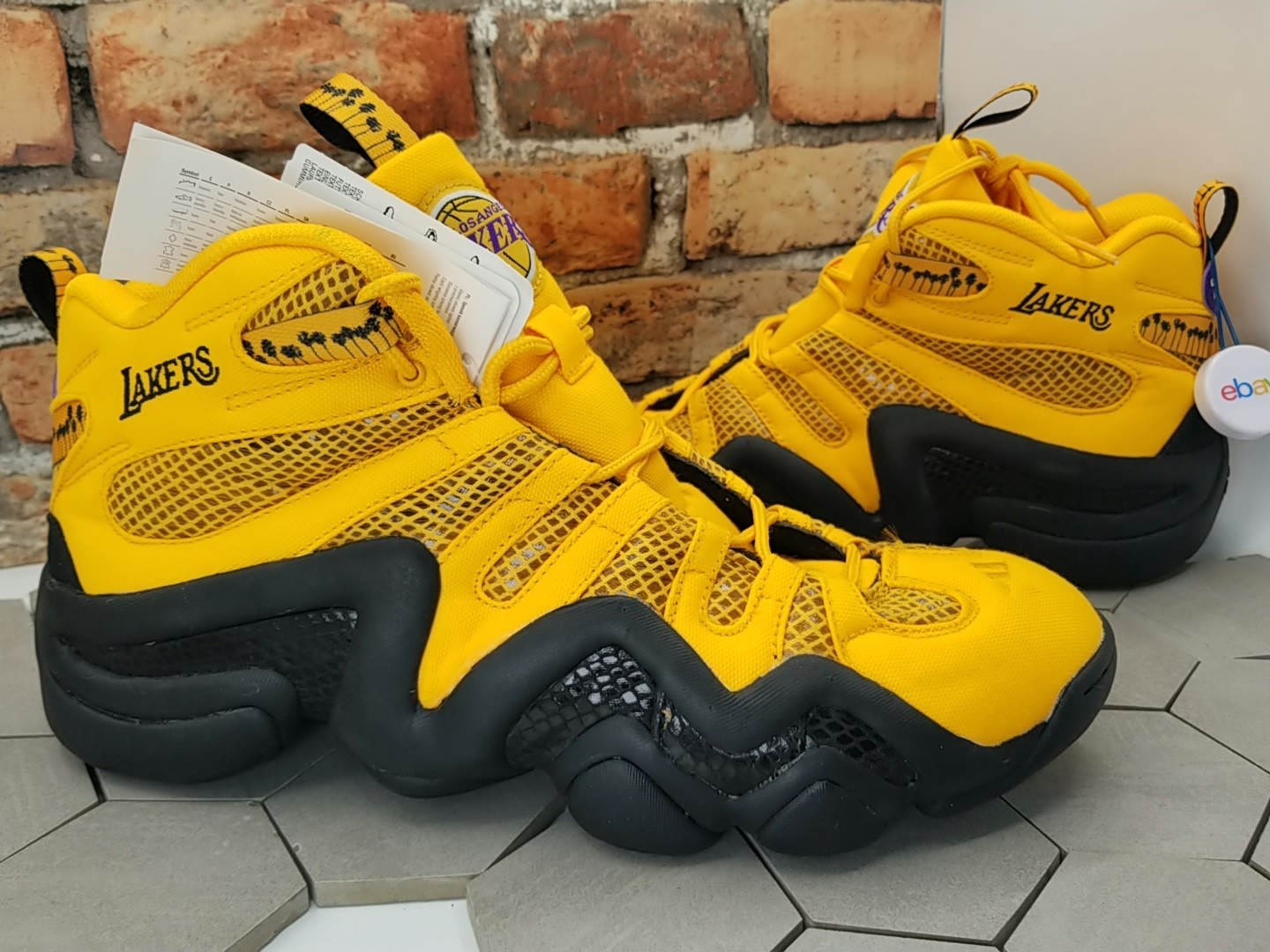 2015 Adidas Crazy 8 Gold Black Retro LA Lakers PE Shoes Mens Sz 11.5 Kobe Bryant