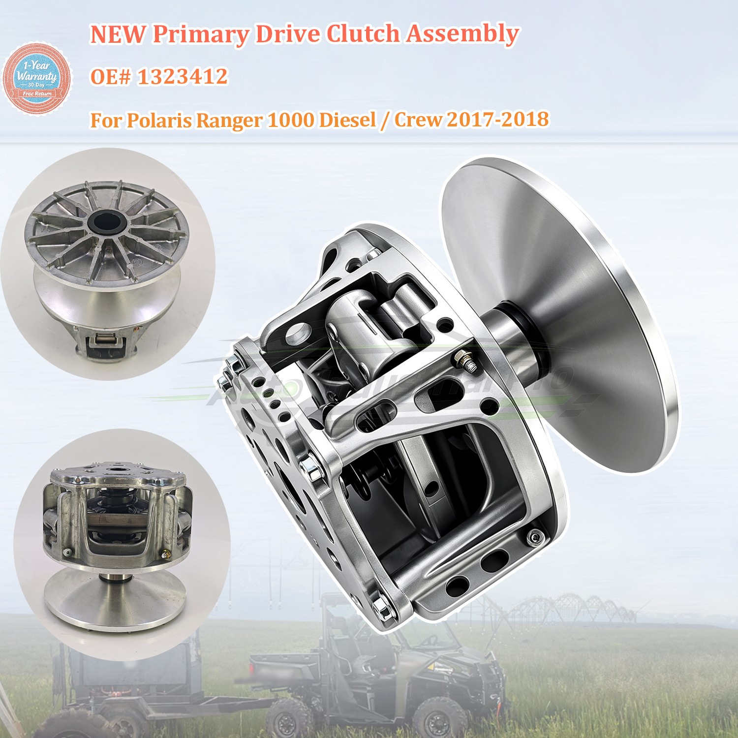 1323412 Primary Drive Clutch For Polaris Ranger 1000 Diesel / Crew 2017-2018 NEW