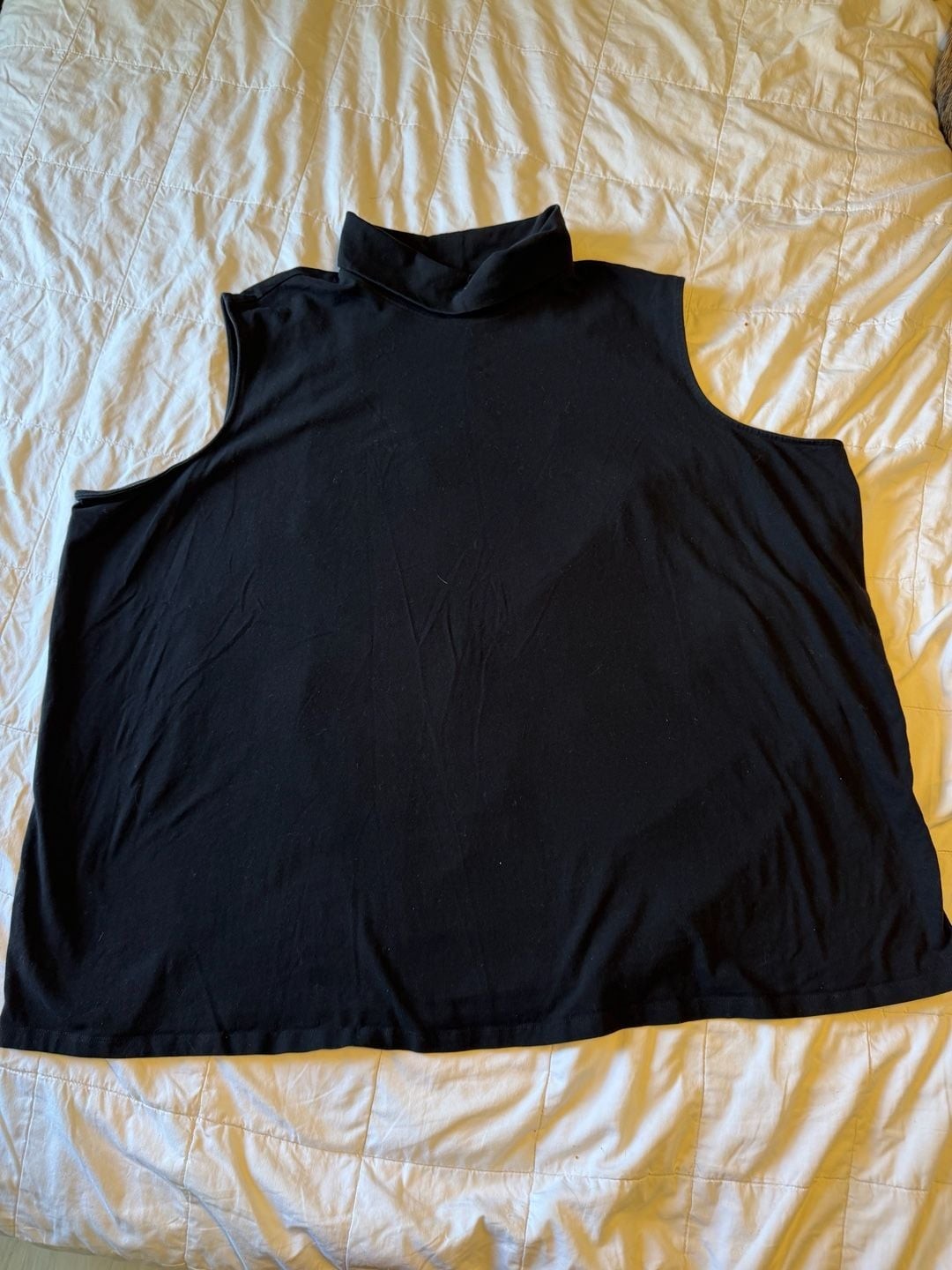 Catherines Suprema Collection Mock Neck Tank Top Size 3X 26/28W Black Catherines Suprema Collection Mock Neck Tank Top Size 3X 26/28W Black