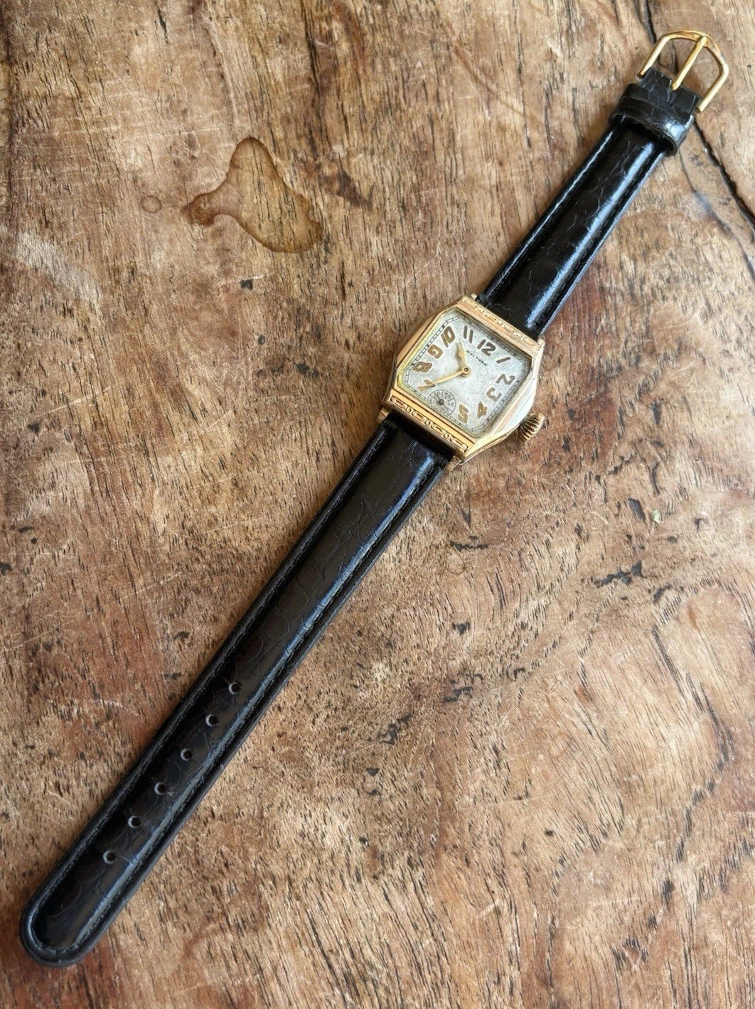 RARE 1921 Waltham Gold Plate wrist watch Serviced 0s 17jewel Collector Grade