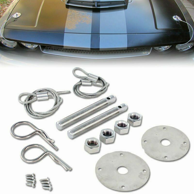 Universal Stainless Steel Hood Pins / Bonnet Lock Pin Kit US Seller Universal Stainless Steel Hood Pins / Bonnet Lock Pin Kit US Seller