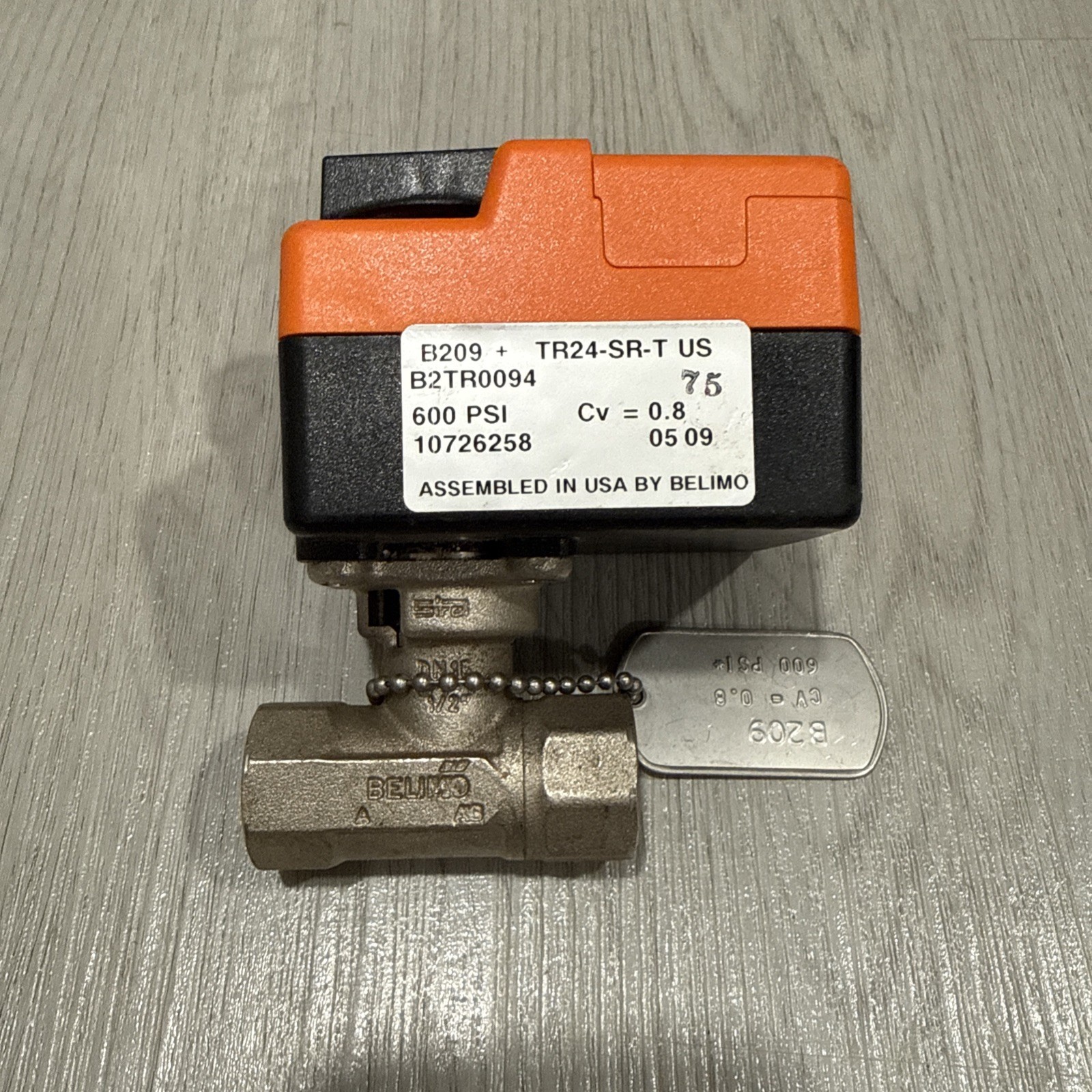 NEW BELIMO B209+TR24-SR-T US / B2TR0094 US Characterized Control Valve, CV = 0.8 NEW BELIMO B209+TR24-SR-T US / B2TR0094 US Characterized Control Valve, CV = 0.8