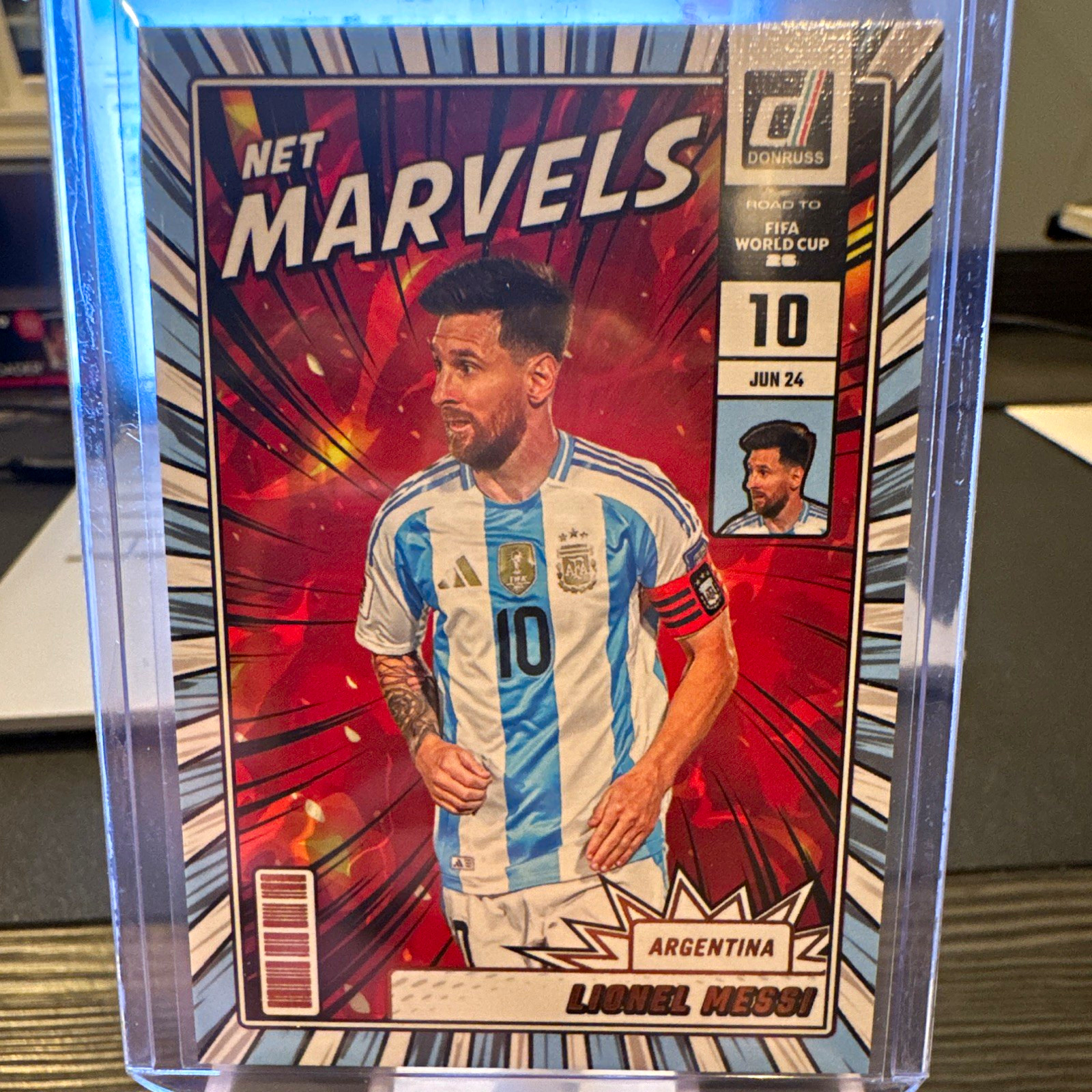 Panini 2025-26 Donruss Road to FIFA WC Lionel Messi Net Marvels #21