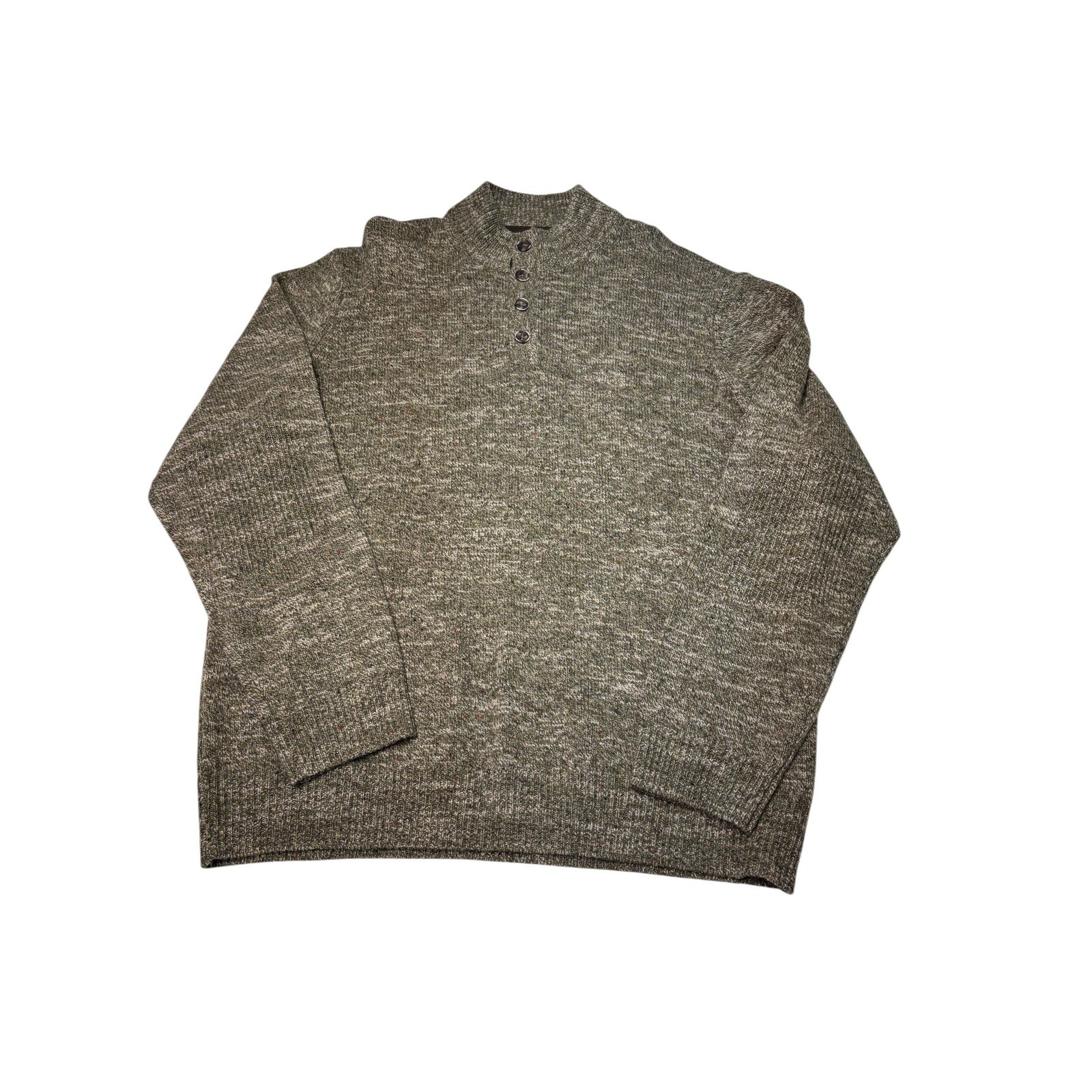 NWT Joseph Abboud Mens 2XL Wool Mock Neck Sweater Olive Green Classic Fit $145