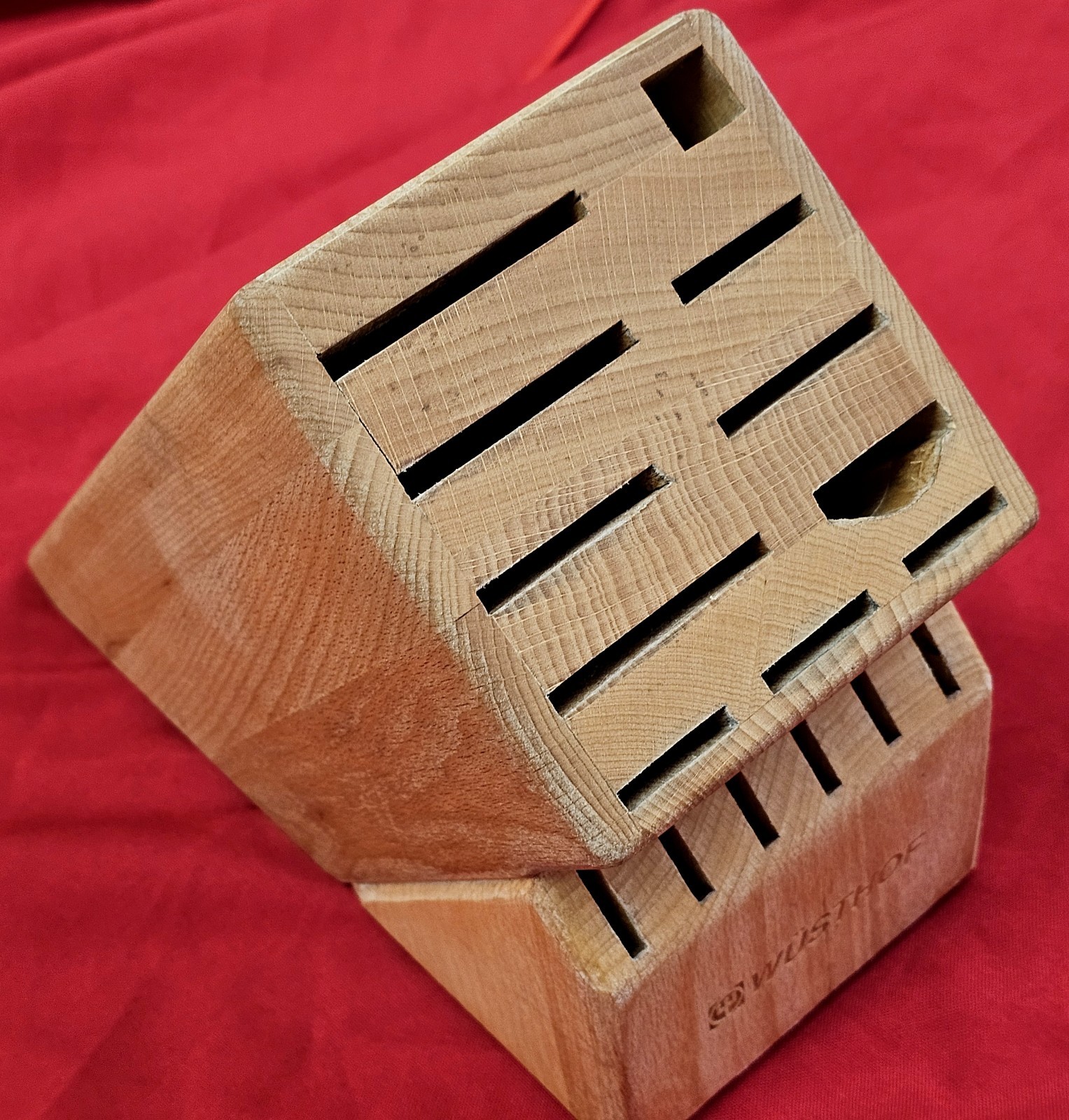 Wusthof 17 Slot Knife Block Wood Knife Block Natural Wood Sturdy Clean Wusthof 17 Slot Knife Block Wood Knife Block Natural Wood Sturdy Clean