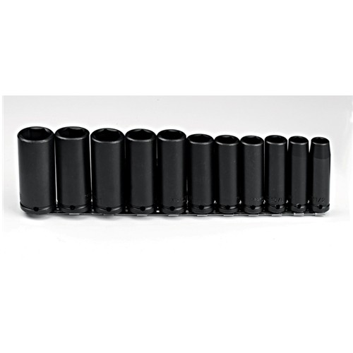 Proto J74112 1/2 Drive 11 Pc. Deep Socket Set - 6 Point