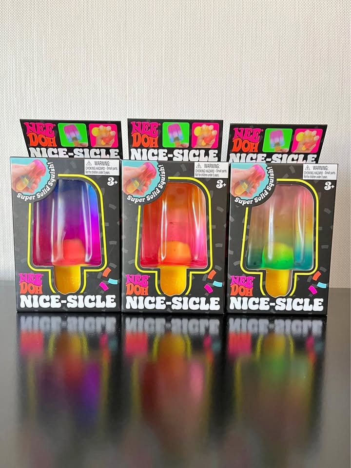 Needoh Nice-Sicle Popsicle Super Solid Squish Fidget Stress Relief Toy Authentic