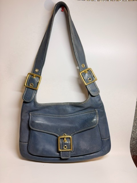 Vintage Coach Legacy Y2K Saddle Bag #9340 Rare Blue/Nickel Vintage Coach Legacy Y2K Saddle Bag #9340 Rare Blue/Nickel