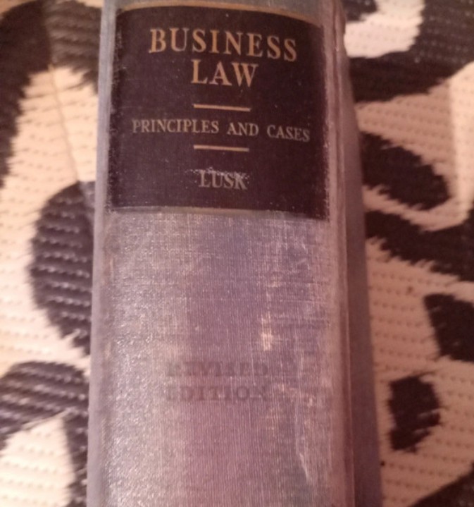 1942 Business Law Principles And Cases Harold Lusk Law Revised Vintage Law Book 1942 Business Law Principles And Cases Harold Lusk Law Revised Vintage Law Book