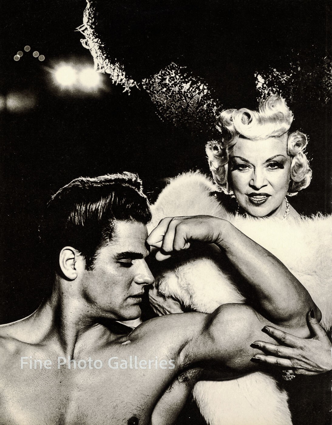1954 Vintage MAE WEST & Mr. America Dubois By RICHARD AVEDON Large Duotone Photo