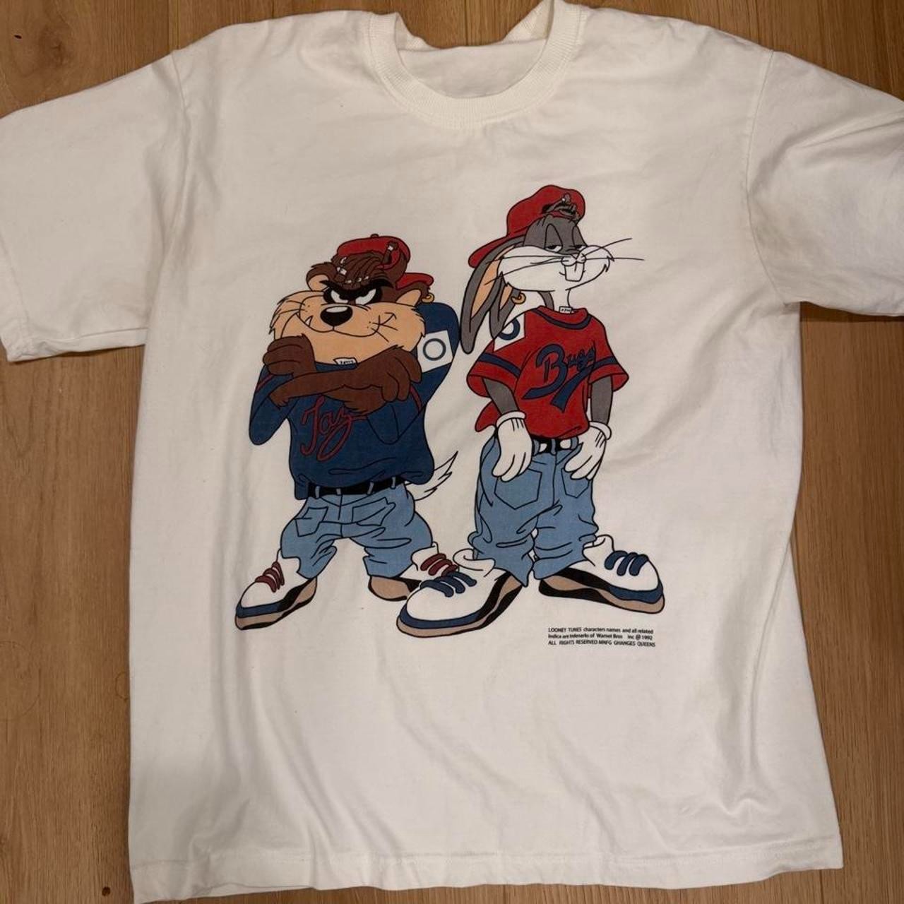 1992 Looney Tunes Bugs Bunny and Taz cotton tee shirt VK16769
