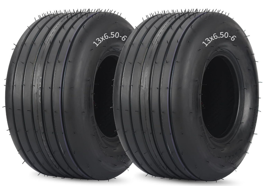 GICOOL 2Pk 13x5.00-6 Lawn Mower Tire, 13x5-6 Straight Rib Tread Tubeless Tyres GICOOL 2Pk 13x5.00-6 Lawn Mower Tire, 13x5-6 Straight Rib Tread Tubeless Tyres