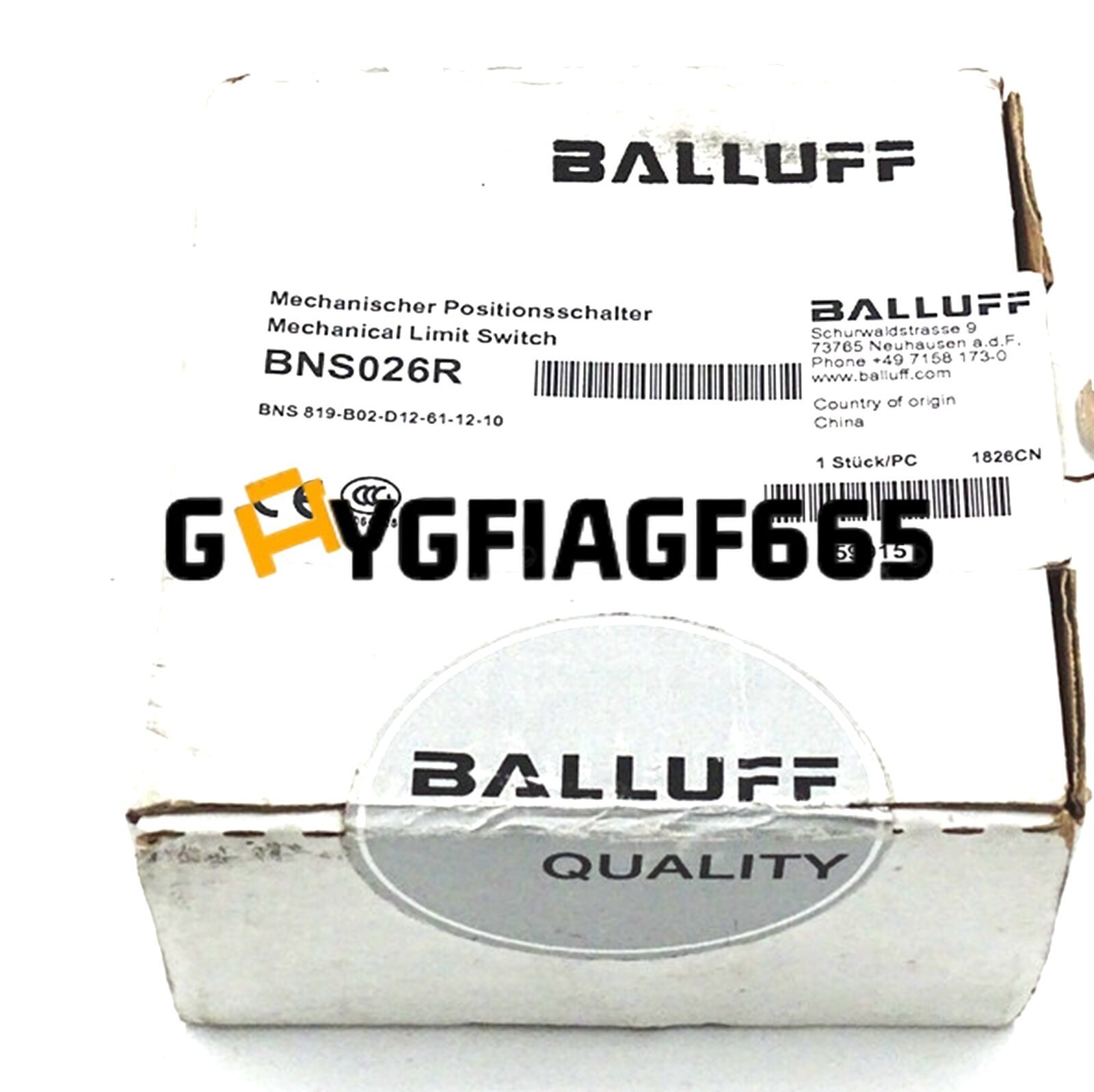 NEW BALLUFF BNS026R BNS 819-B02-D12-61-12-10 Limit Switch