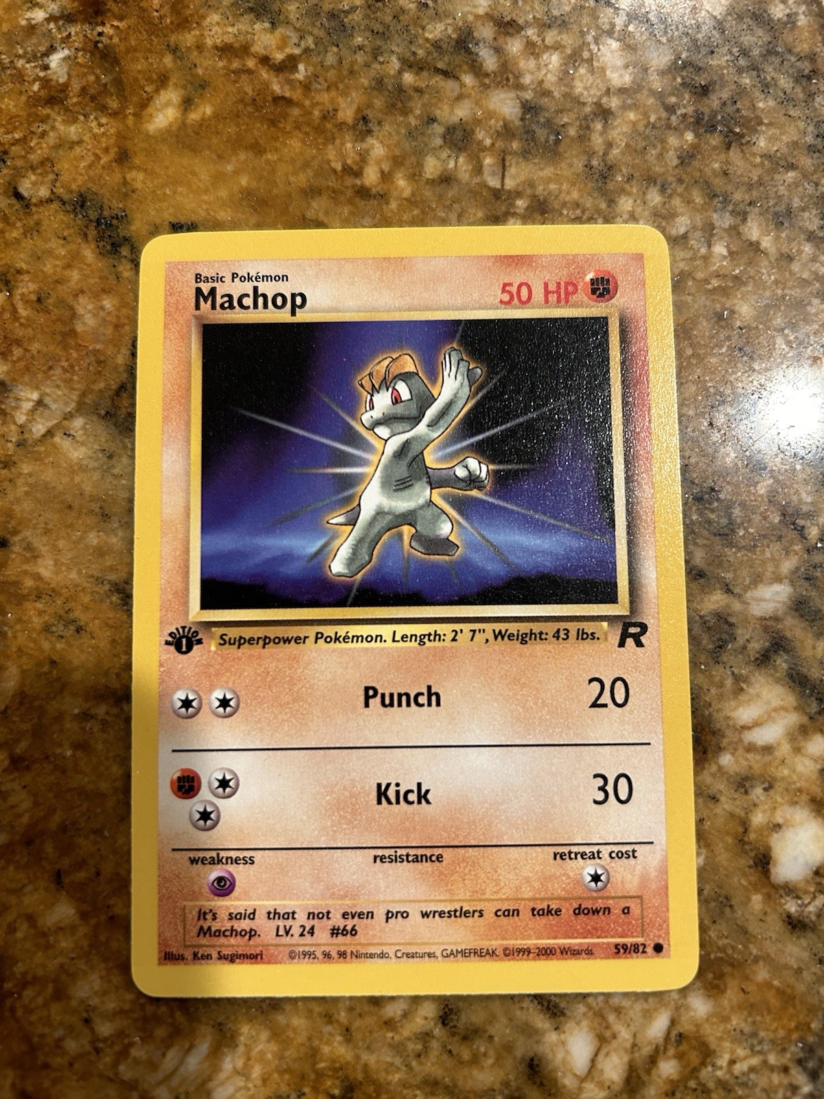 Machop 59/82 Team Rocket 1st Edition Fighting Common WOTC Vintage Pokémon TCG Machop 59/82 Team Rocket 1st Edition Fighting Common WOTC Vintage Pokémon TCG