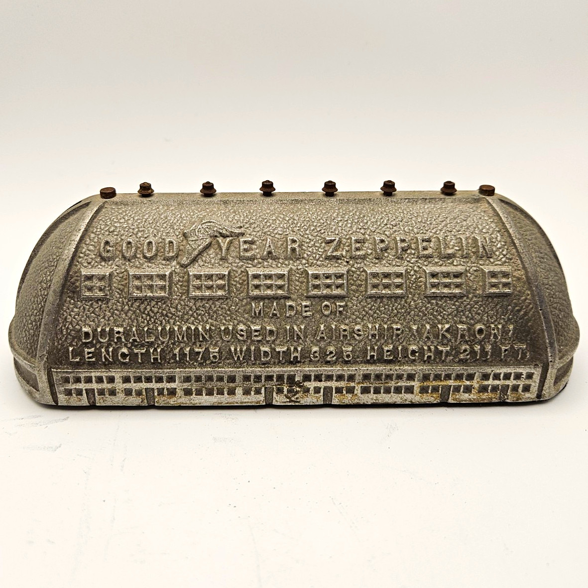 Vintage Goodyear Zeppelin Airship Akron Ohio Duralumin Aircraft Model Bank