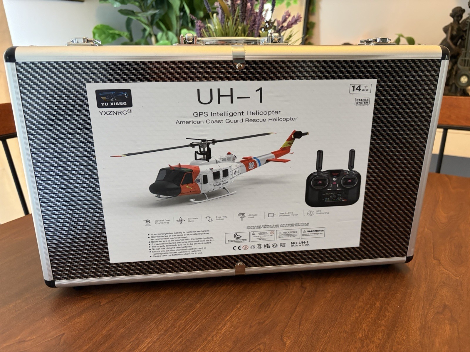 YuXiang F07S Huey UH-1D Coast Guard Scale RC Helicopter w/ GPS Intelligent Contr