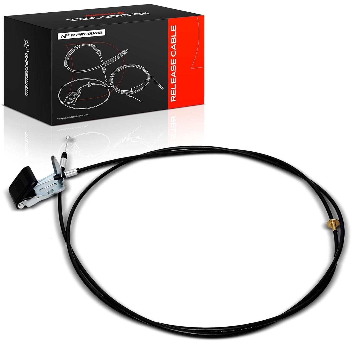 81.4 inch Front Hood Latch Release Cable with Handle Hood Latch Replacement