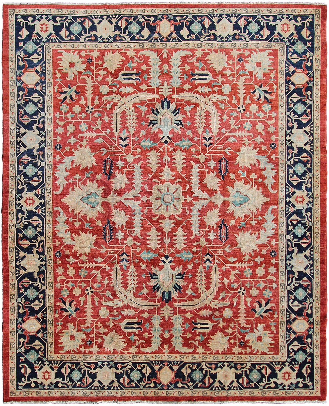12x15 Vintage Turkish  Oushak Geometric Rug Traditional Fine Carpet 345cmx442cm