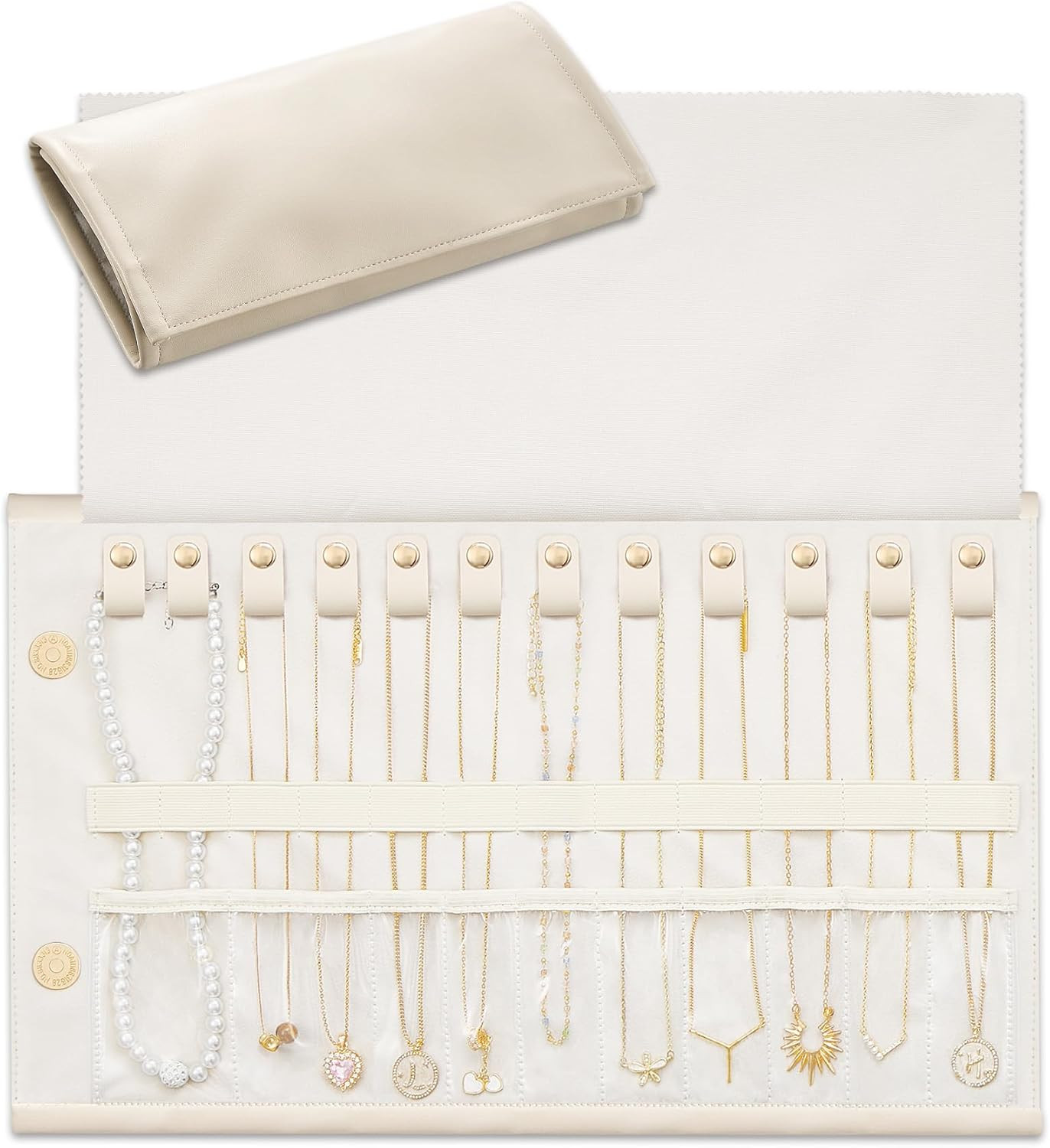 Lolalet Travel Necklace Organizer, Tangle-Free Necklace Case for Travel, Leather Lolalet Travel Necklace Organizer, Tangle-Free Necklace Case for Travel, Leather