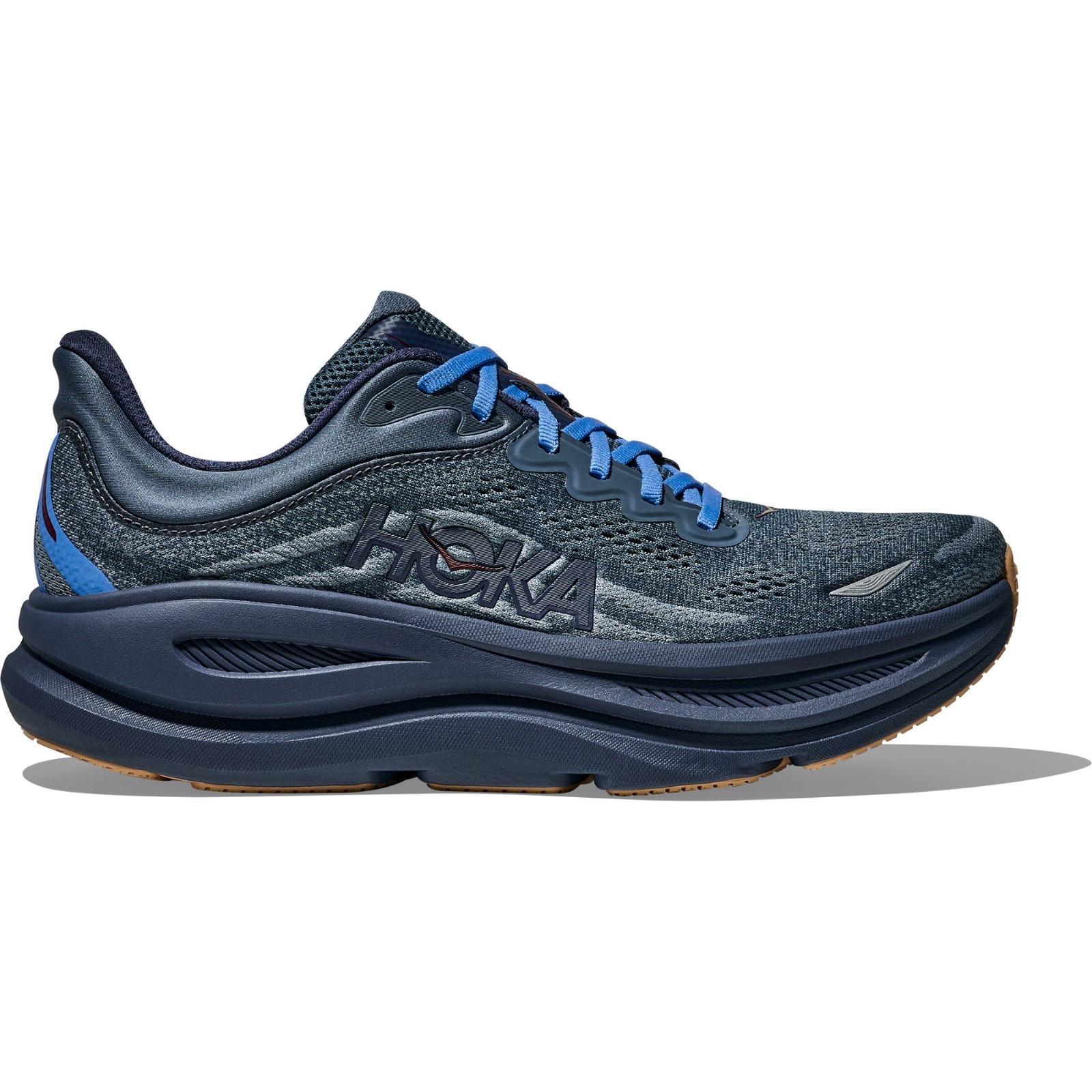 SALE- HOKA. Bondi 9 Road-Running Shoes - Men\'s-Faded Navy/Slate Blue SALE- HOKA. Bondi 9 Road-Running Shoes - Men\'s-Faded Navy/Slate Blue