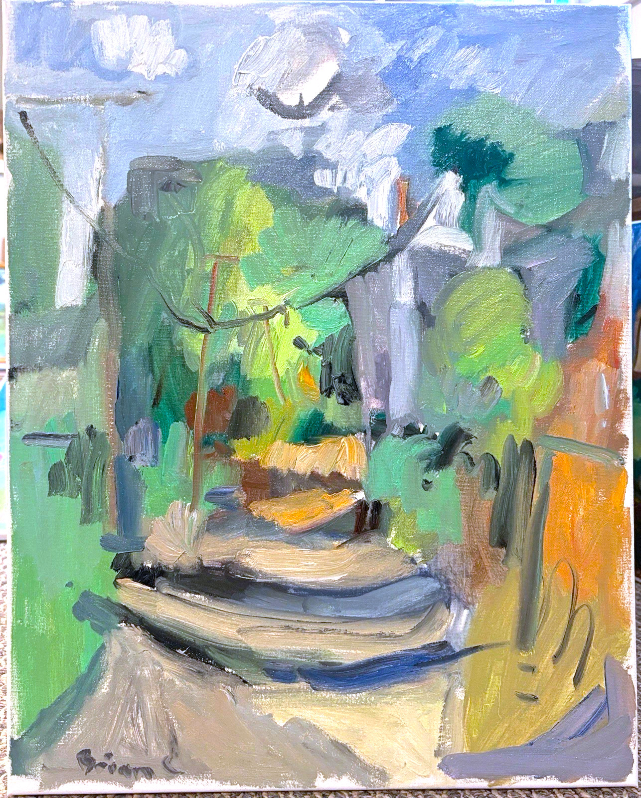 Impressionism Landscape Plein Air Original Oil Painting On Canvas 16”x20” Signed Impressionism Landscape Plein Air Original Oil Painting On Canvas 16”x20” Signed